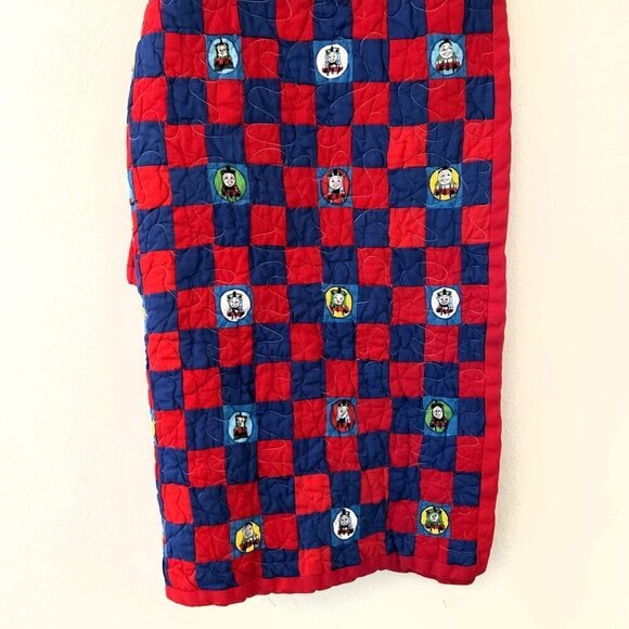 THOMAS AND FRIEND TRAIN DOUBLE SIDED QUILT HANDMADE BLANKET 60" x 38" - Picture 4 of 11